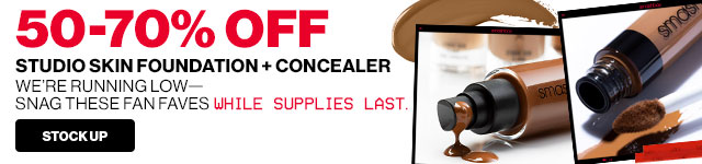 50-70 PERCENT OFF STUDIO SKIN FOUNDATION PLUS CONCEALER | WE'RE RUNNING LOW—SNAG THESE FAN FAVES WHILE SUPPLIES LAST. | STOCK UP